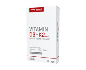 Vitamin D3 &amp; K2 30caps (Body Attack)