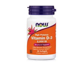 Vitamin D-3 2000 iu 30softgels (Now Foods)