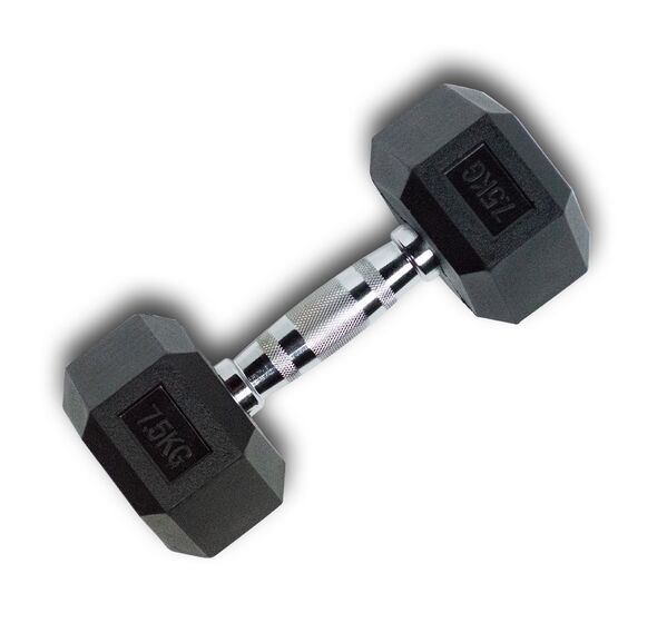 Hex Rubber Dumbbell 7,5kg (28205) (X-FIT)