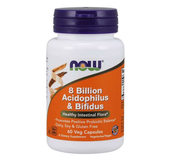 8 Billion Acidophilus &amp; Bifidus 60Vcaps (Now Foods)