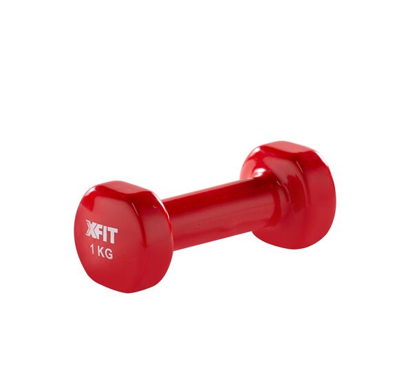 Vinyl Dumbbell 1 kg Red (28503) (X-FIT)