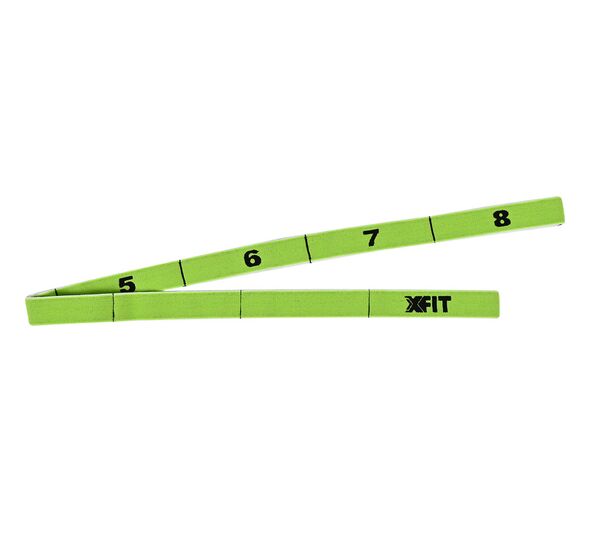 Elastic 8 Loops Band 2,5cm x 90cm Green (X-FIT)