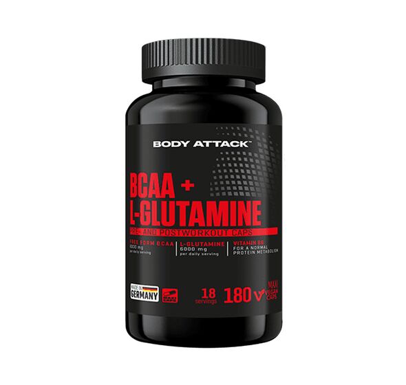 BCAA + L-Glutamine 180 Vcaps (Body Attack)