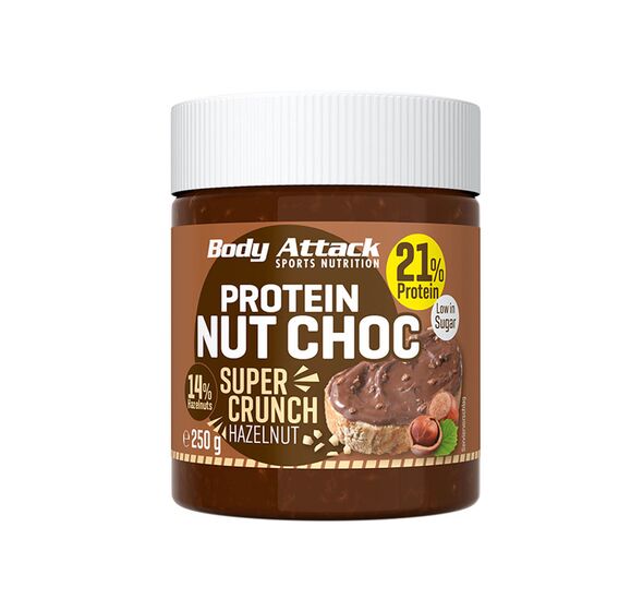 Protein Nut Choc Hazelnut Super Crunch 250g (Body Attack)