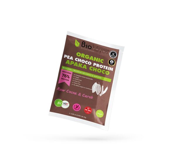 Organic Pea Protein choco &amp; carob 25g (Biologos)